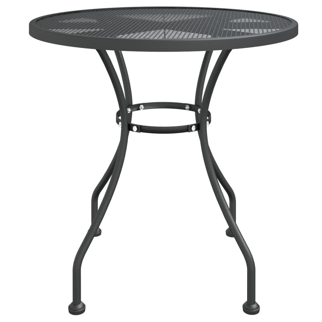 Ensemble à manger de jardin 5 pcs Maille Métal Anthracite