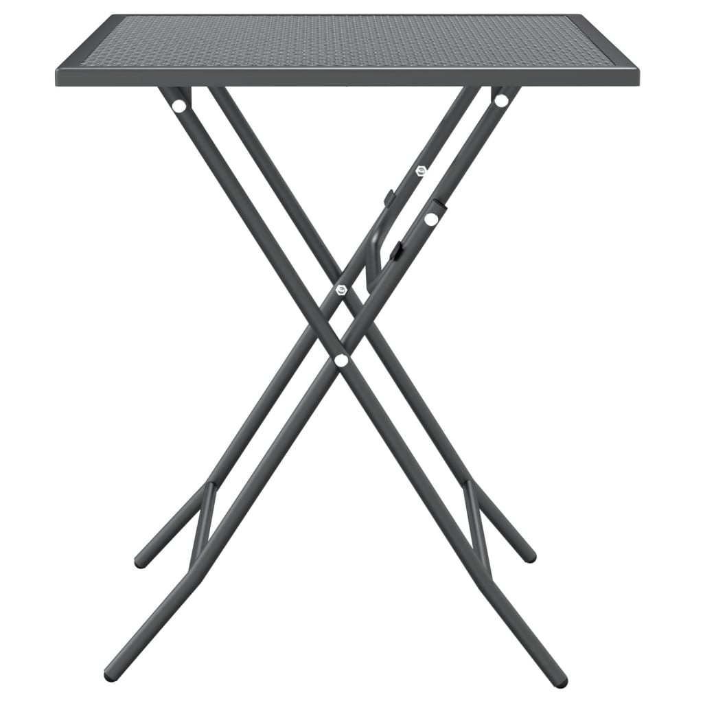 Ensemble à manger de jardin 5 pcs Maille Métal Anthracite