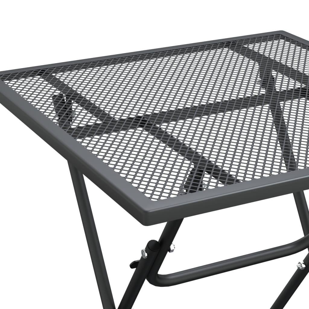 Ensemble à manger de jardin 5 pcs Maille Métal Anthracite