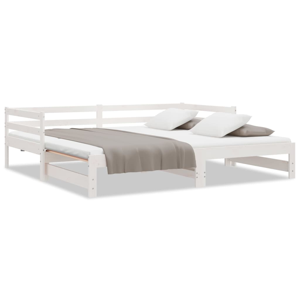 Lit coulissant sans matelas blanc 90x190 cm - XIOS