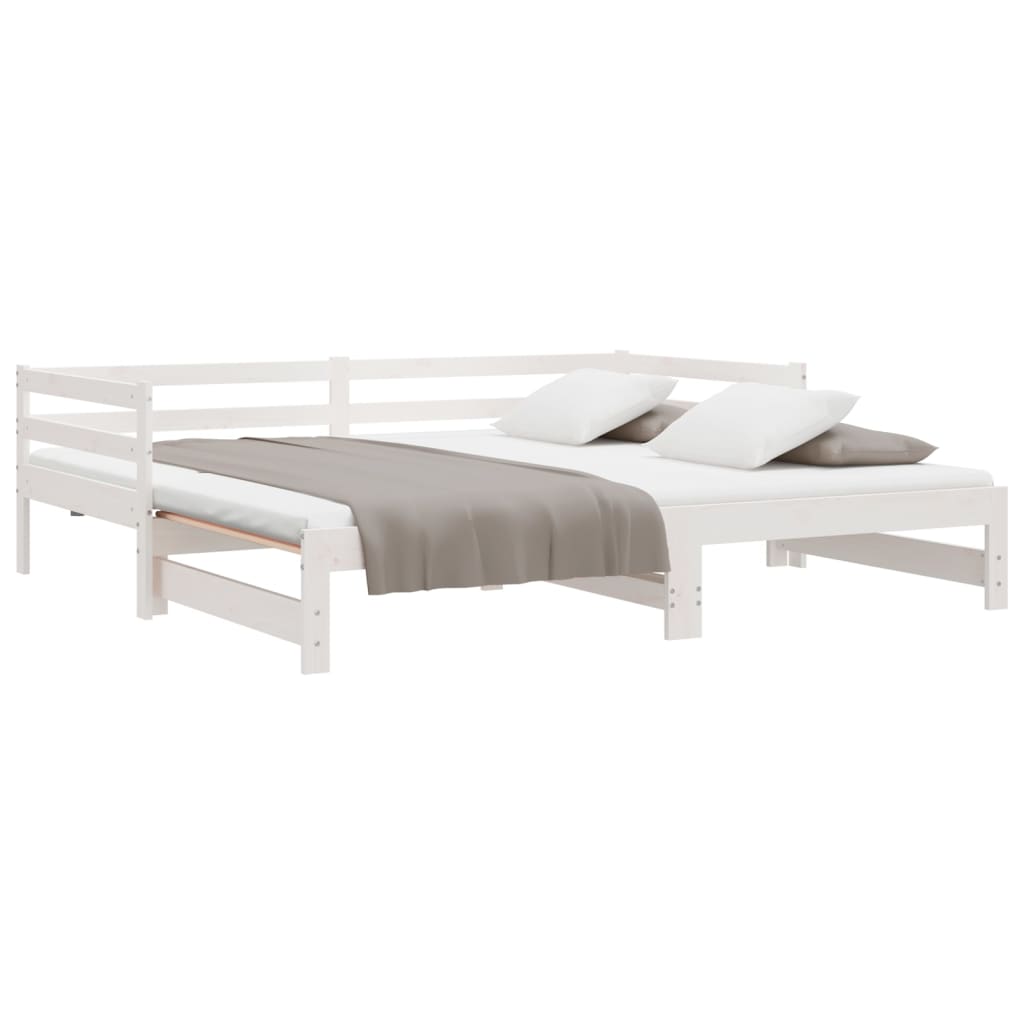 Lit coulissant sans matelas blanc 90x190 cm - XIOS