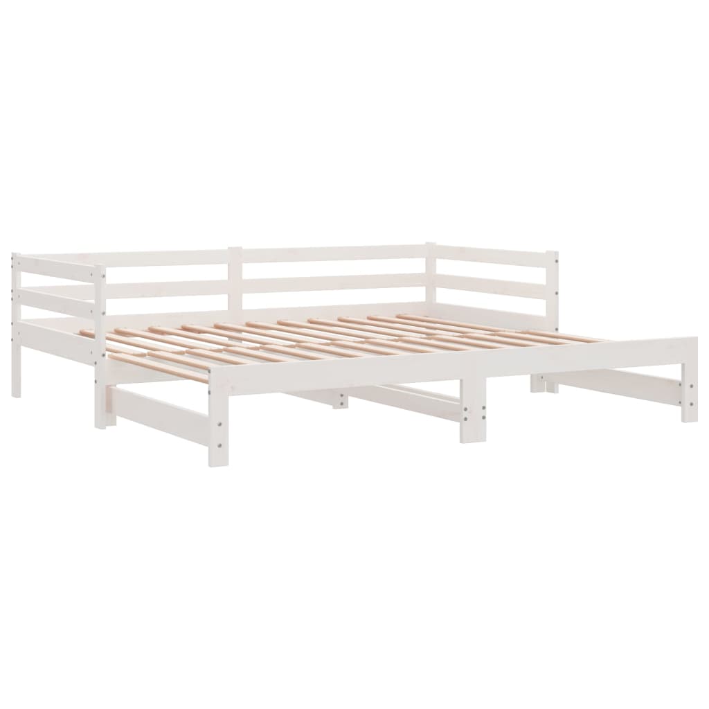Lit coulissant sans matelas blanc 90x190 cm - XIOS