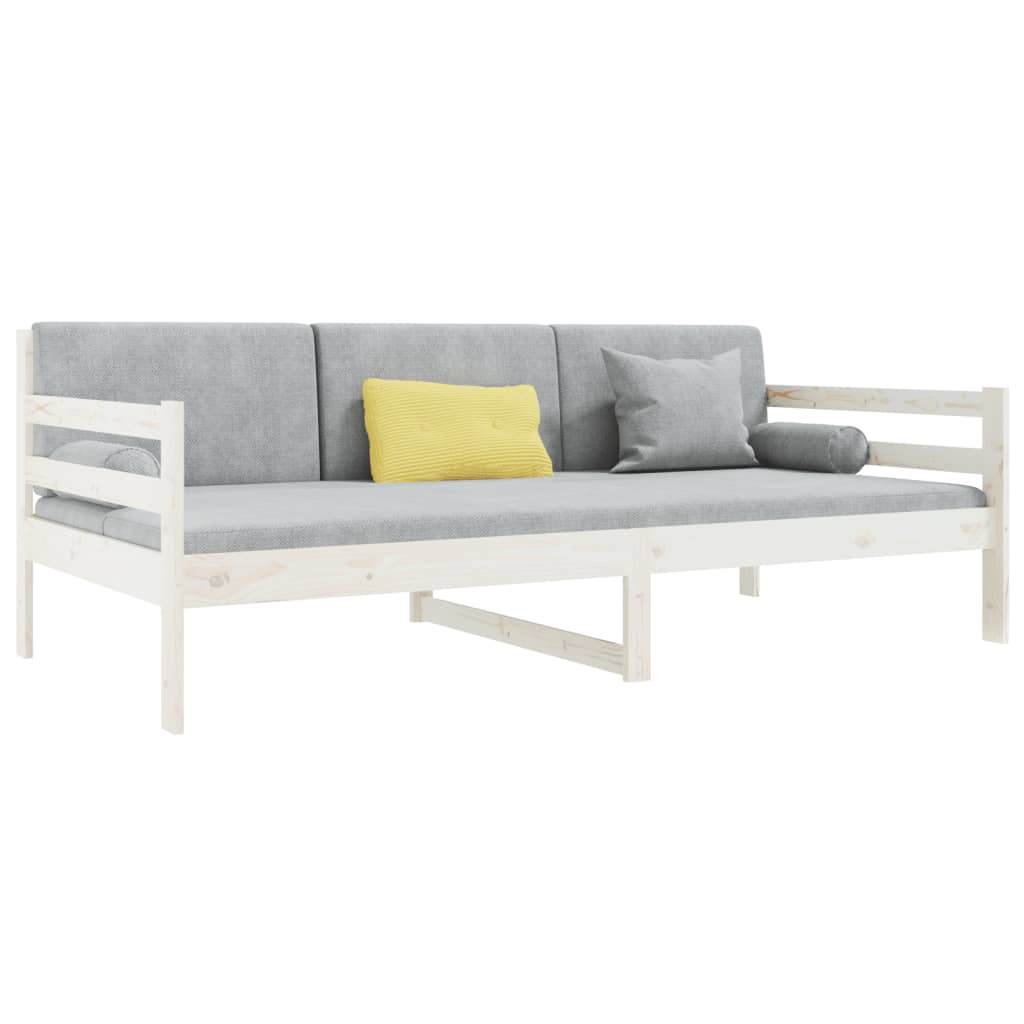 Lit de jour sans matelas blanc 80x200 cm bois de pin massif - XIOS