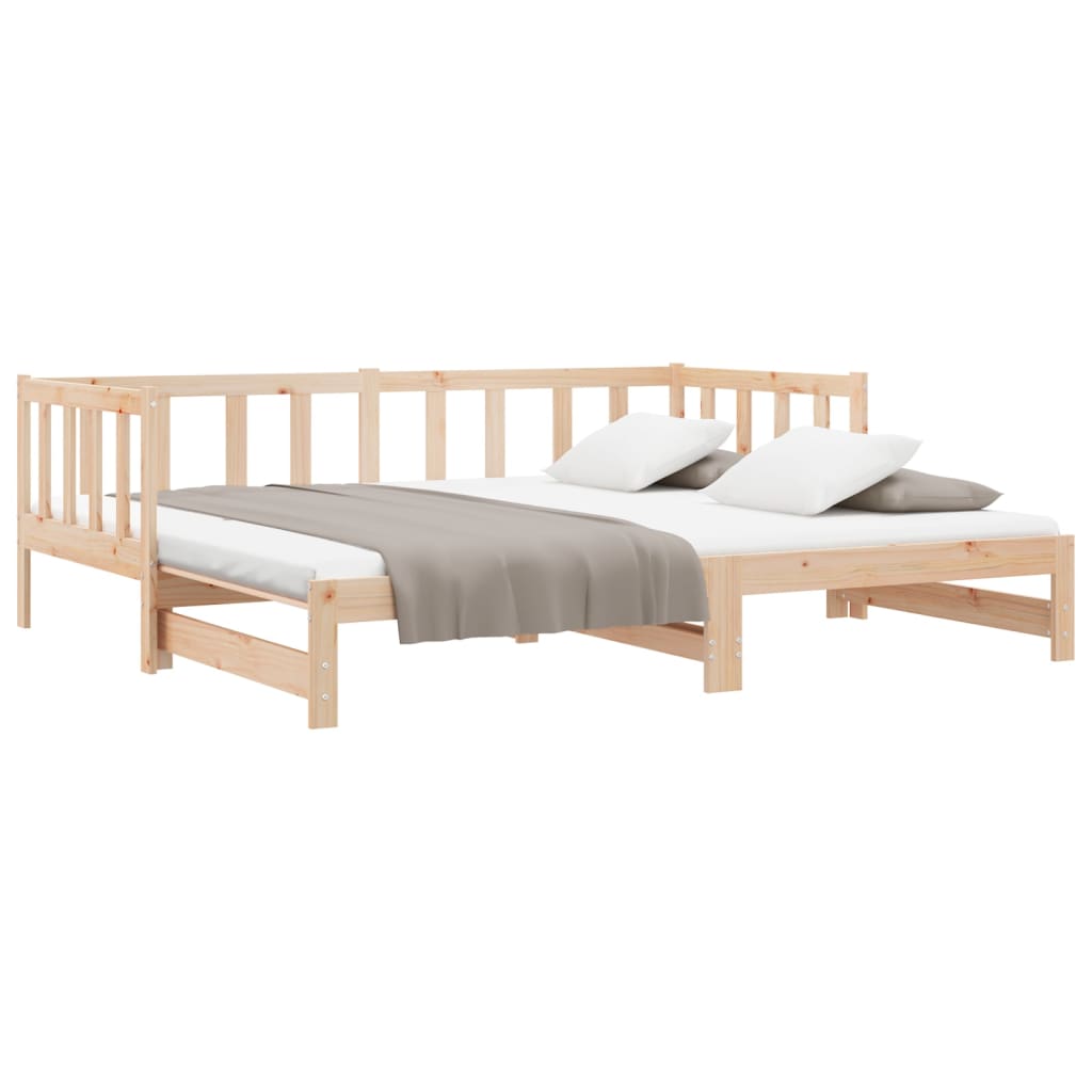 Lit coulissant 2x(80x200) cm Bois de pin massif - XIOS