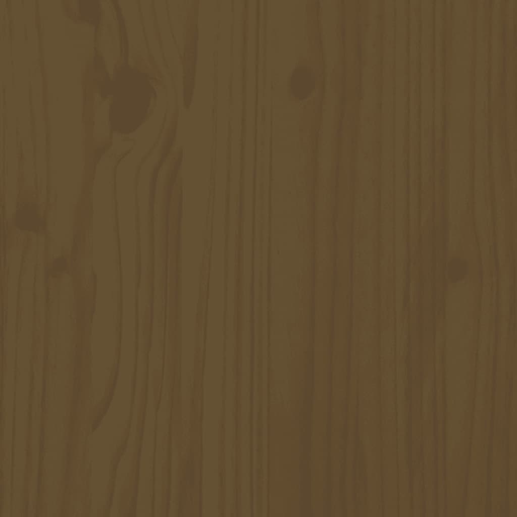 Cadre de lit sans matelas marron miel 200x200 cm bois massif - XIOS