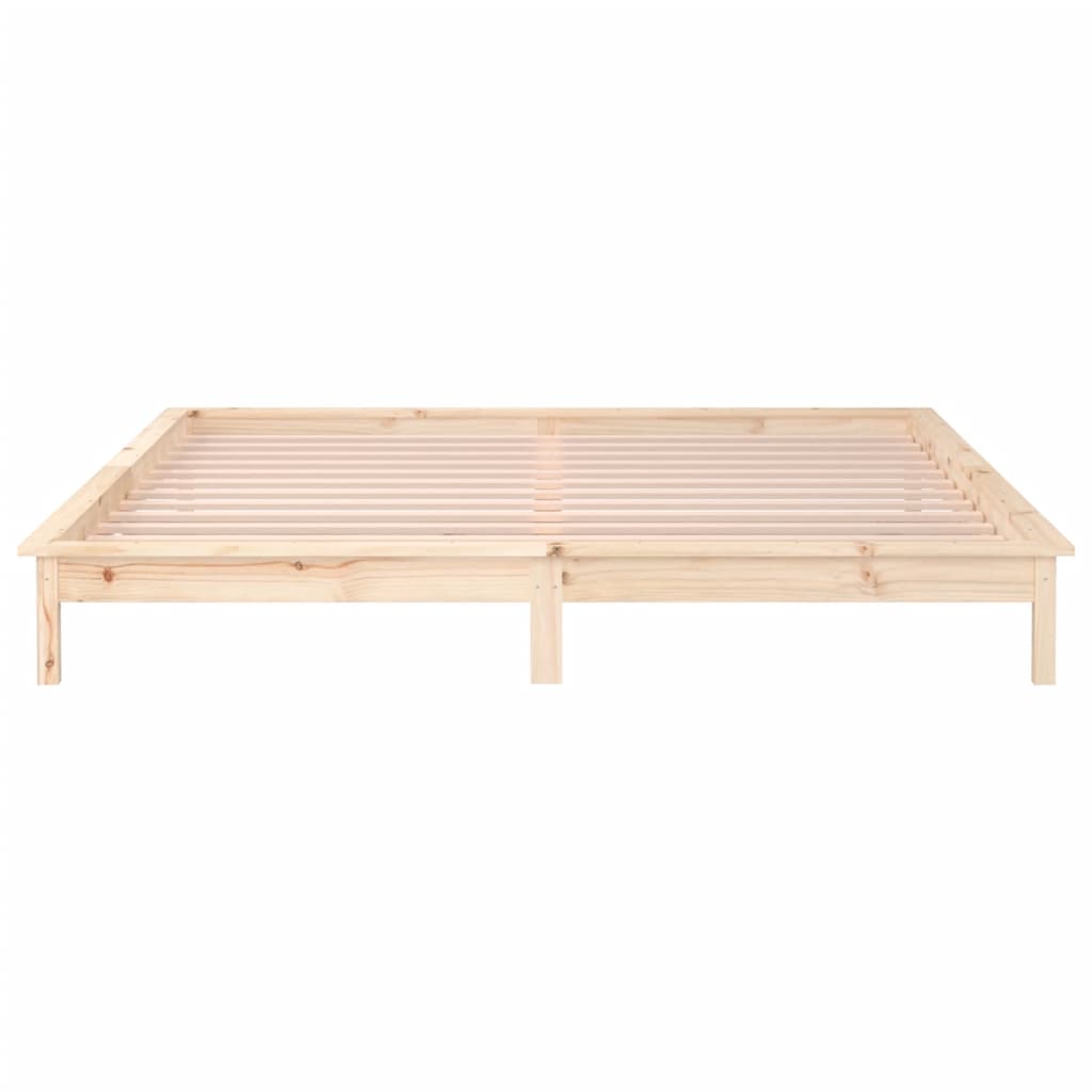 Cadre de lit à LED sans matelas 120x200 cm bois massif - XIOS