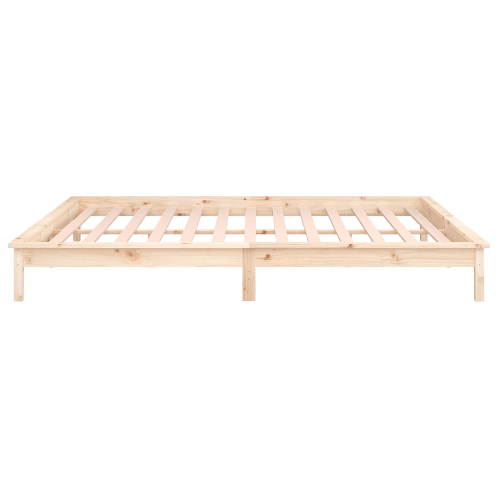 Cadre de lit à LED sans matelas 160x200 cm bois massif - XIOS