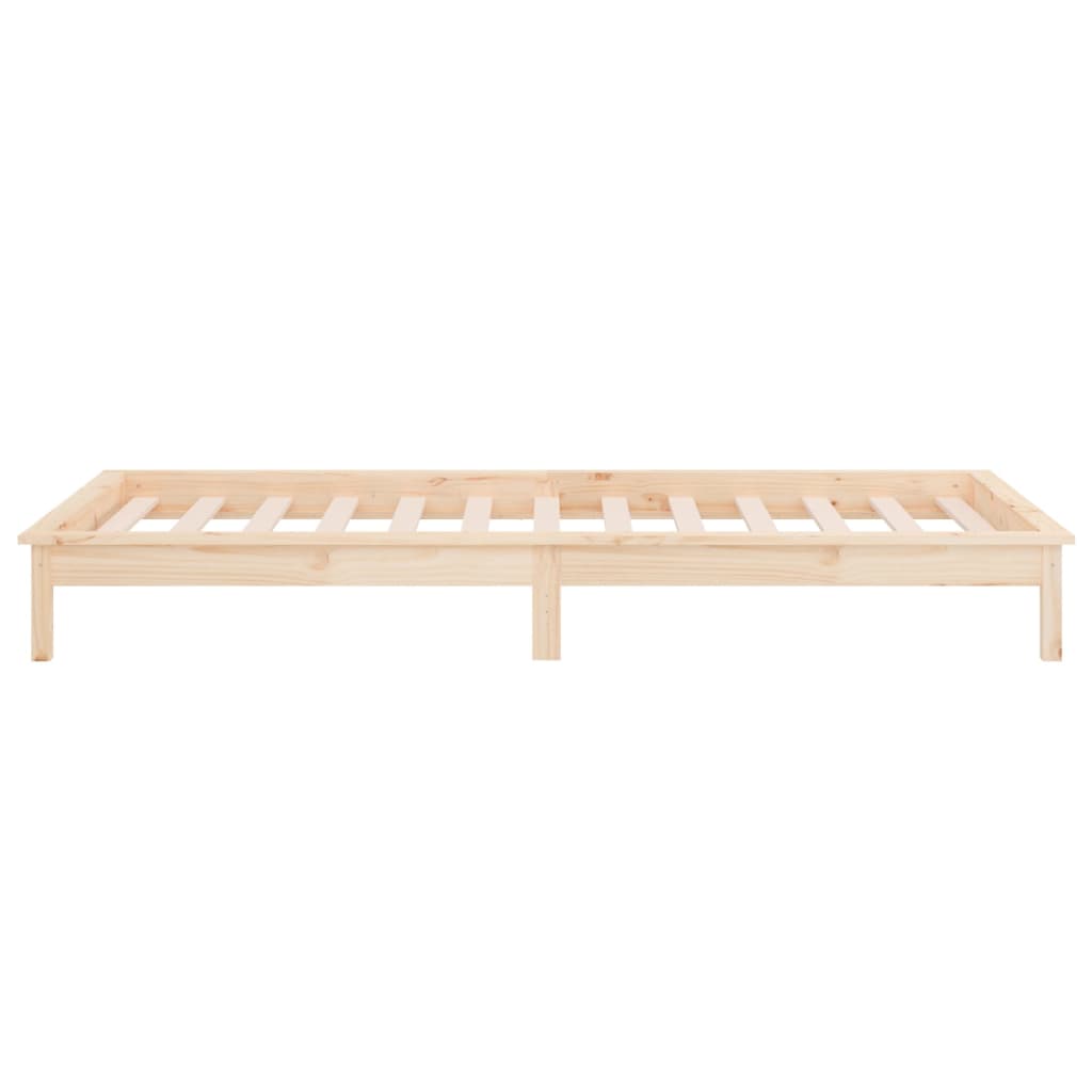 Cadre de lit à LED 75x190 cm petit simple bois massif - XIOS