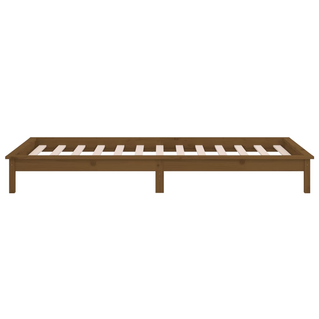 Cadre de lit à LED sans matelas 75x190 cm bois massif - XIOS