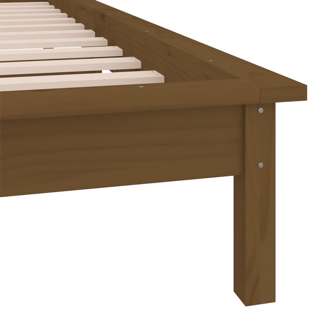 Cadre de lit à LED sans matelas 75x190 cm bois massif - XIOS