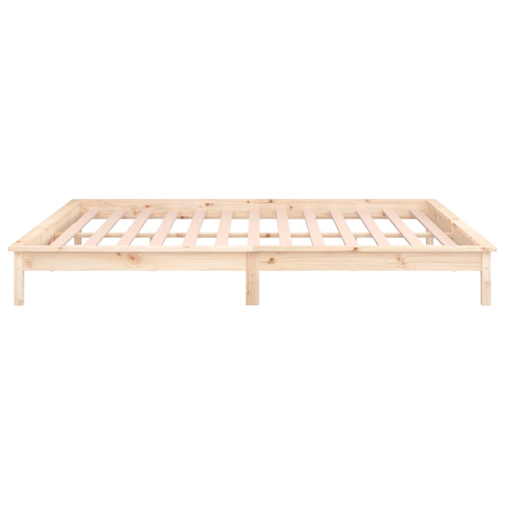 Cadre de lit à LED sans matelas 120x190 cm bois massif - XIOS