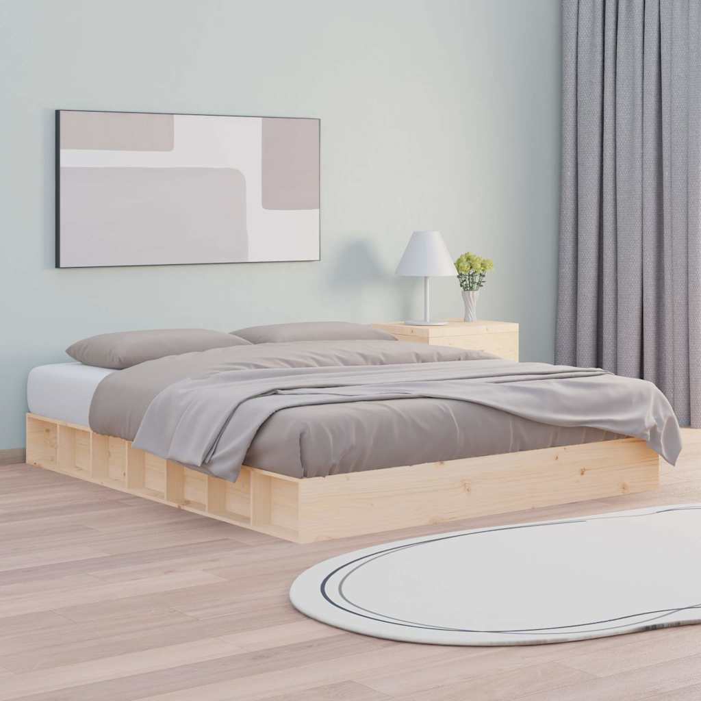 Cadre de lit sans matelas 180x200 cm bois massif - XIOS