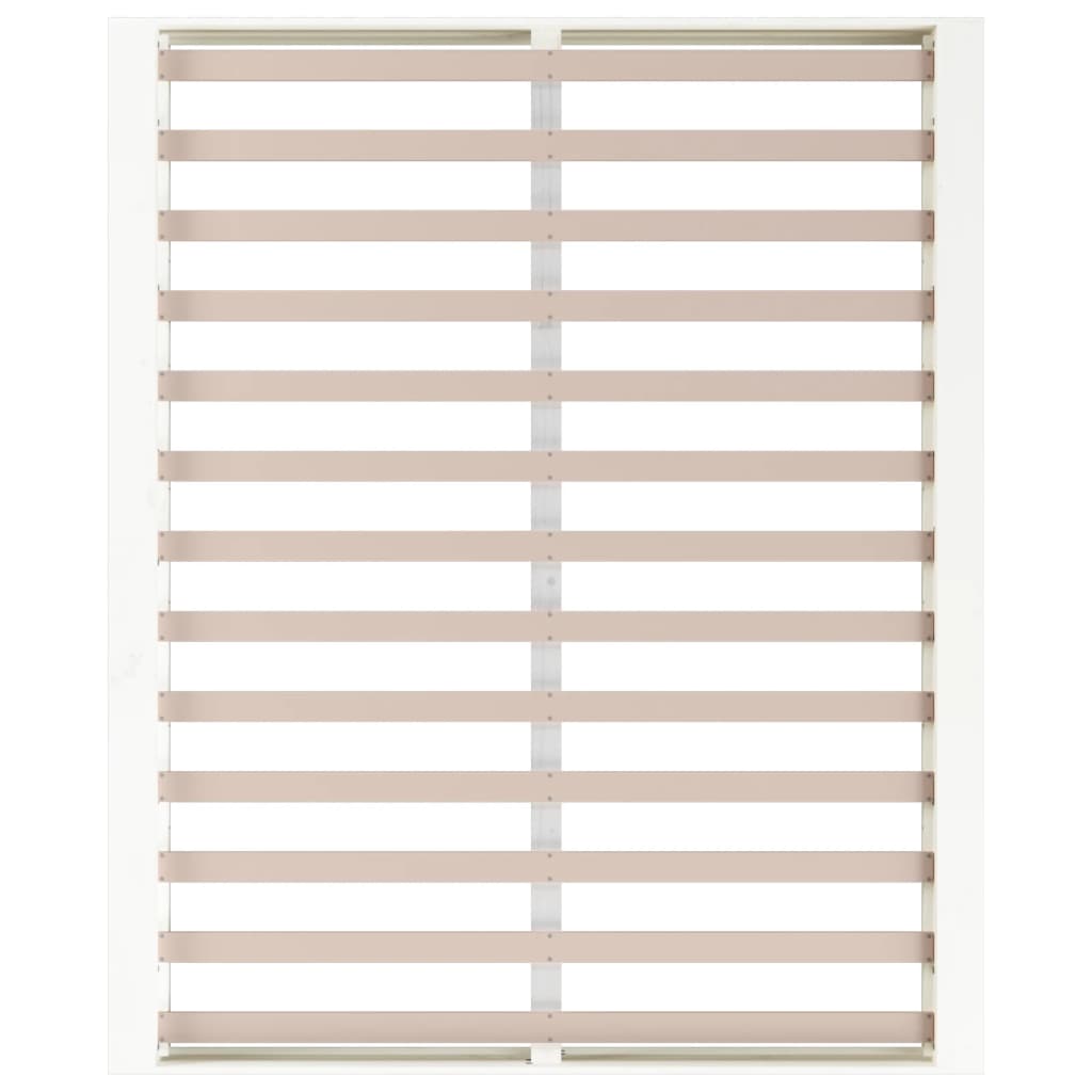 Cadre de lit sans matelas blanc 140x200 cm bois massif - XIOS