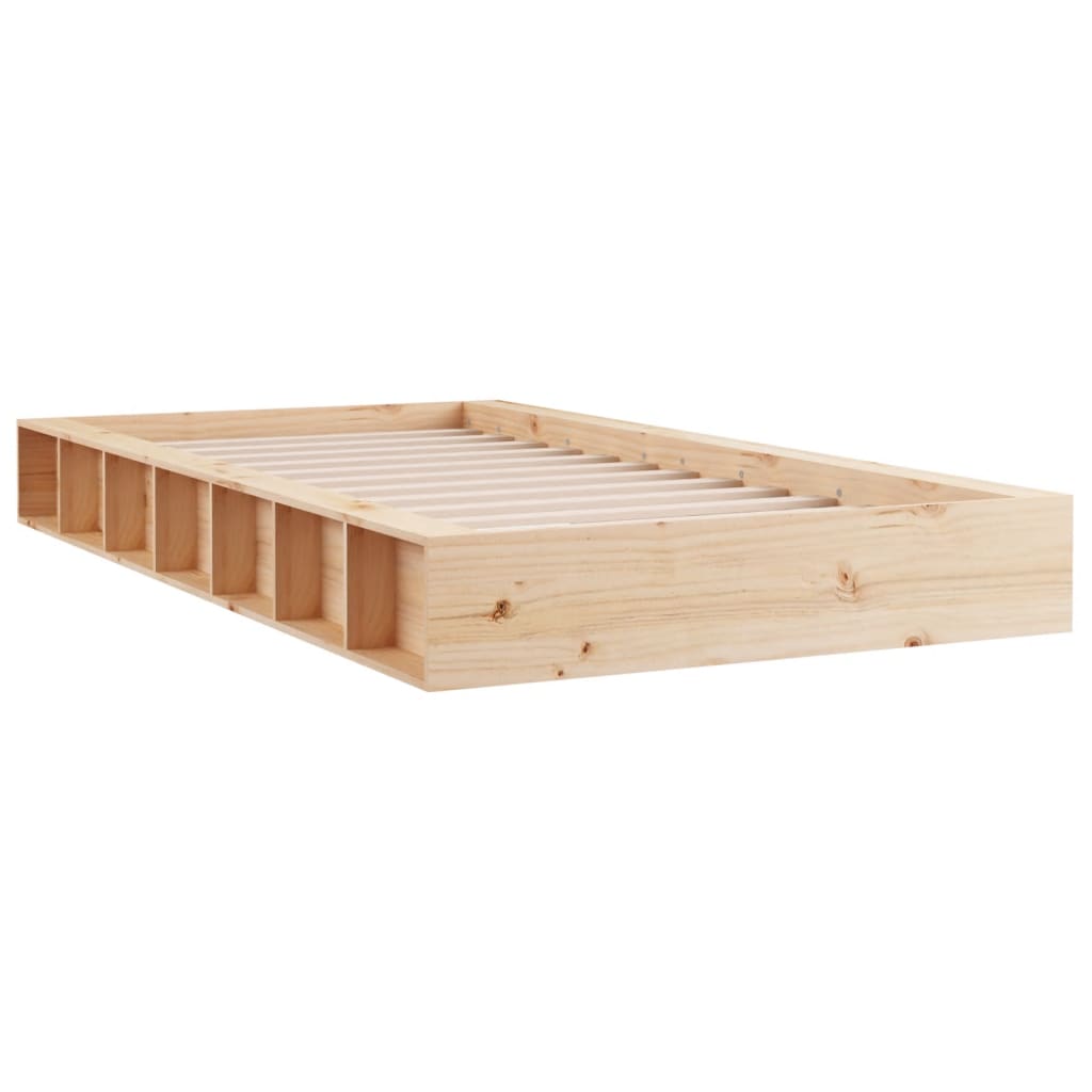 Cadre de lit sans matelas 75x190 cm bois massif - XIOS