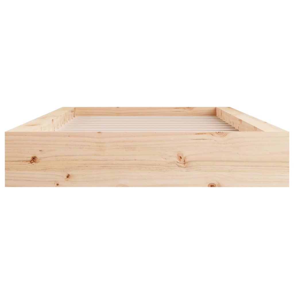 Cadre de lit sans matelas 75x190 cm bois massif - XIOS