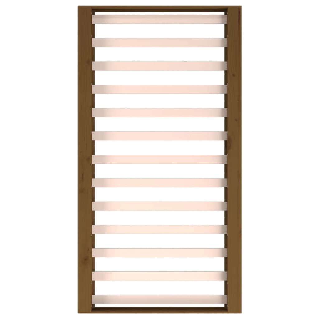 Cadre de lit sans matelas marron miel 75x190 cm bois massif - XIOS