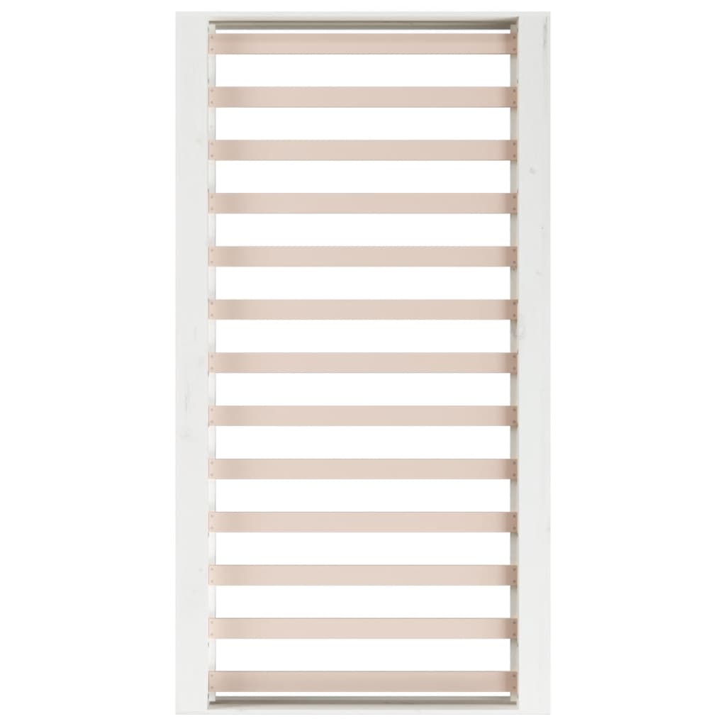 Cadre de lit sans matelas blanc 140x190 cm bois massif - XIOS