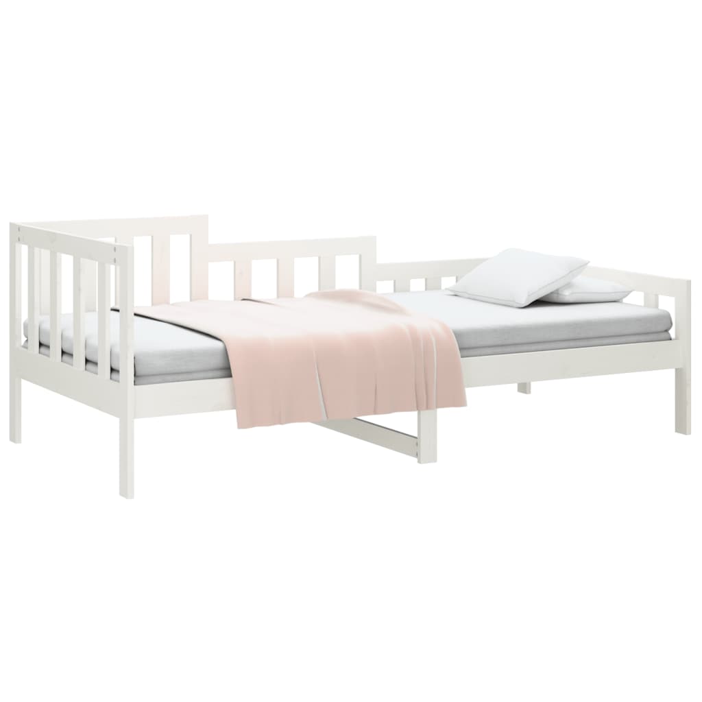 Lit de jour sans matelas blanc 80x200 cm bois de pin massif - XIOS