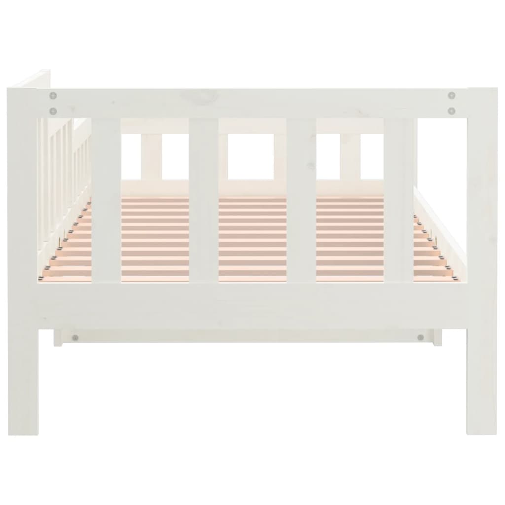 Lit de jour sans matelas blanc 80x200 cm bois de pin massif - XIOS