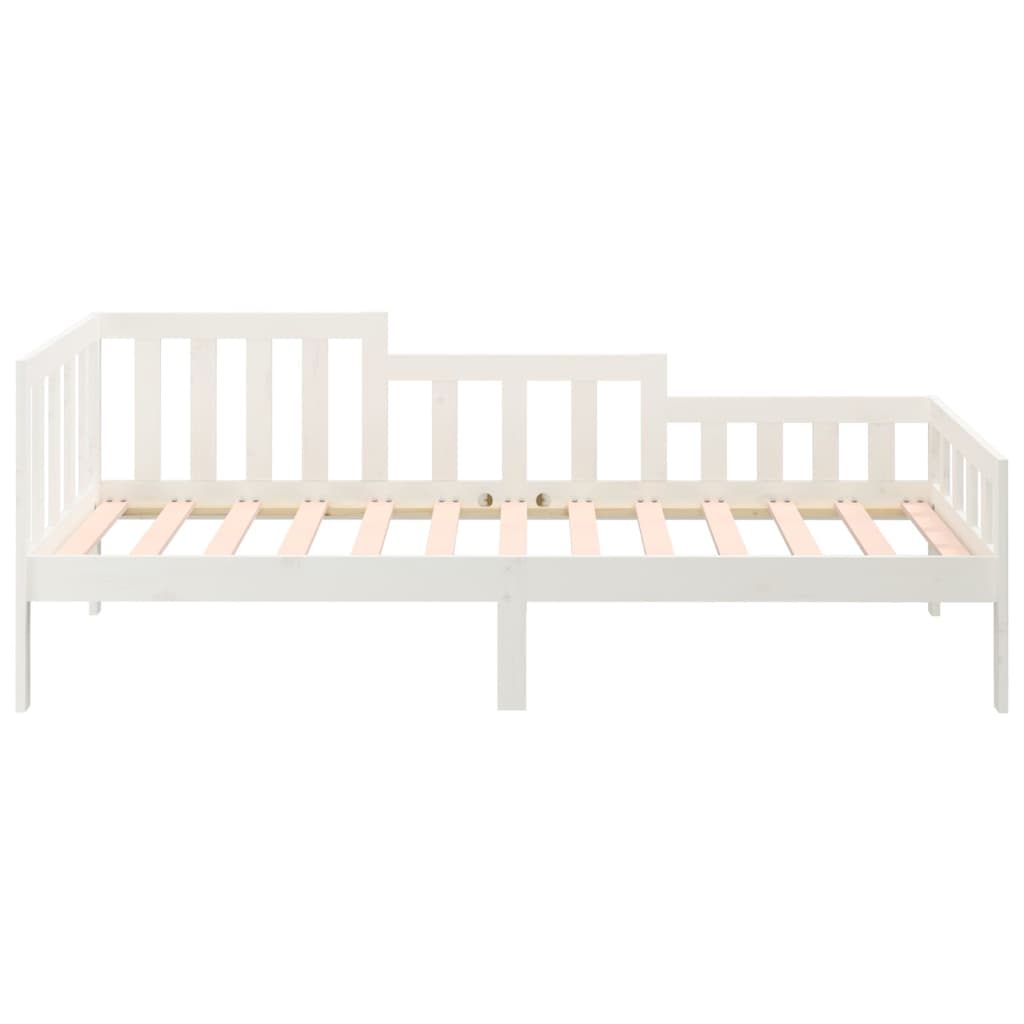 Lit de jour sans matelas blanc 90x200 cm bois de pin massif - XIOS