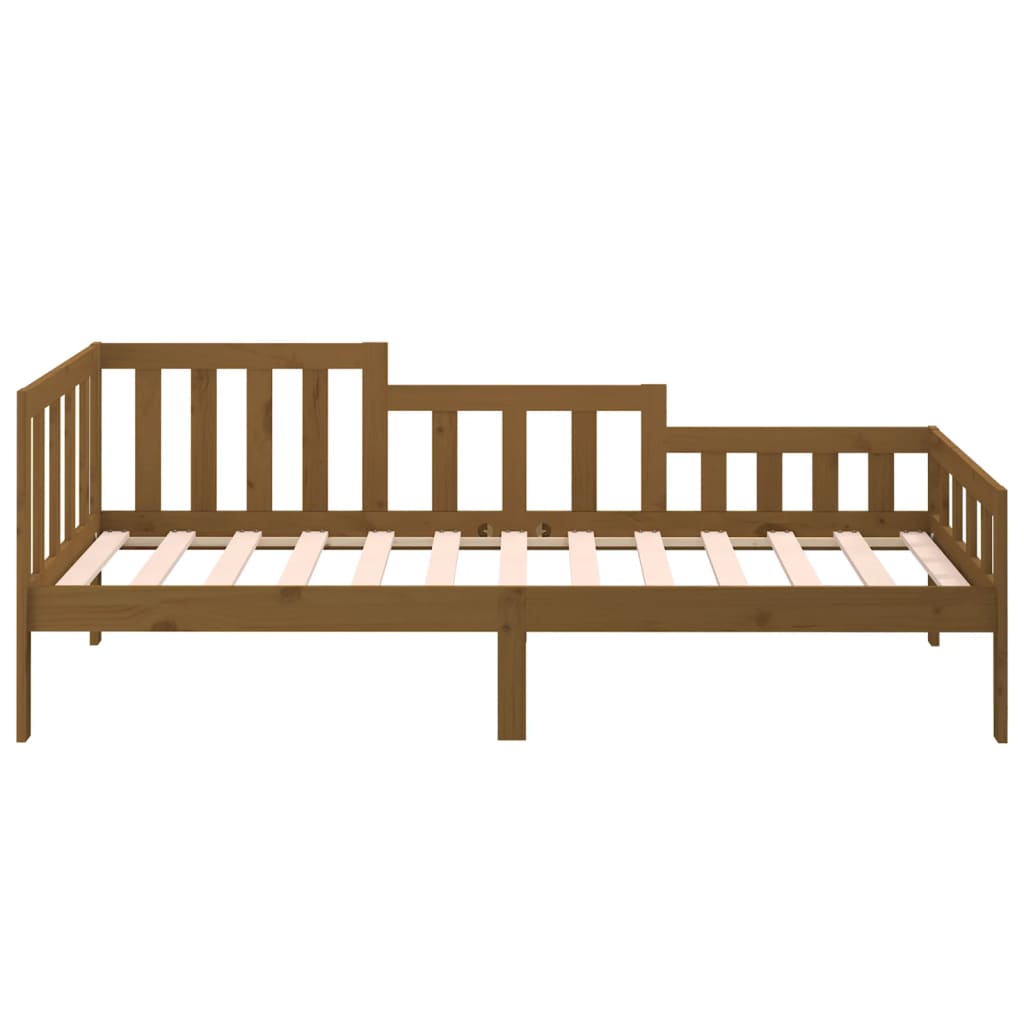 Lit de jour sans matelas marron miel 90x190 cm bois pin massif - XIOS