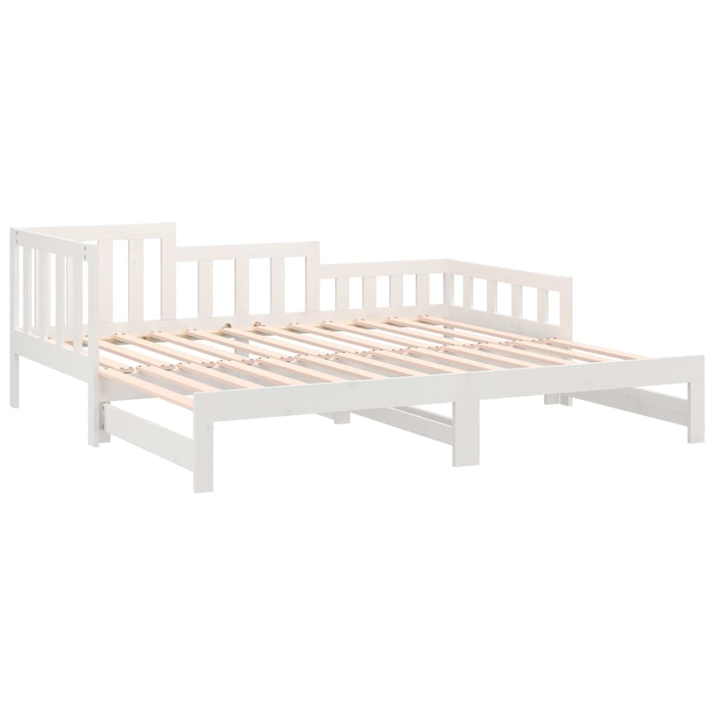 Lit coulissant sans matelas blanc 2x(90x190) cm - XIOS