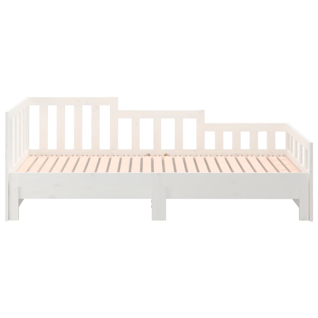 Lit coulissant sans matelas blanc 2x(90x190) cm - XIOS