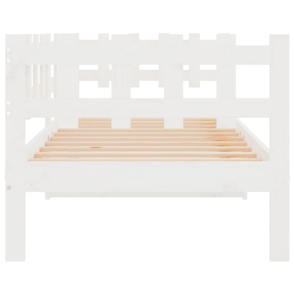 Lit de jour sans matelas blanc 80x200 cm bois de pin massif - XIOS