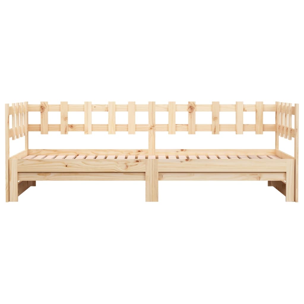 Lit coulissant sans matelas 2x(80x200) cm Bois de pin massif