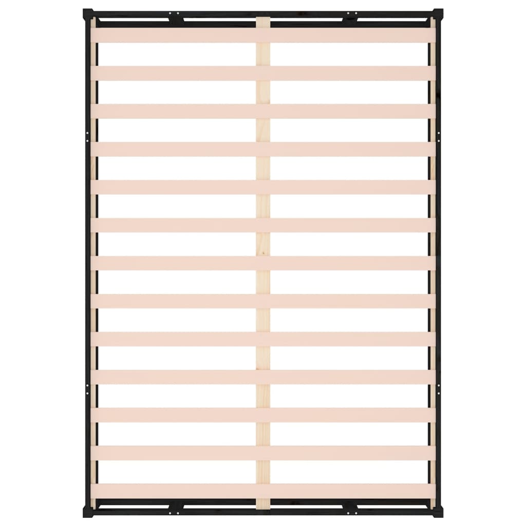 Cadre de lit sans matelas noir 120x200 cm bois massif - XIOS