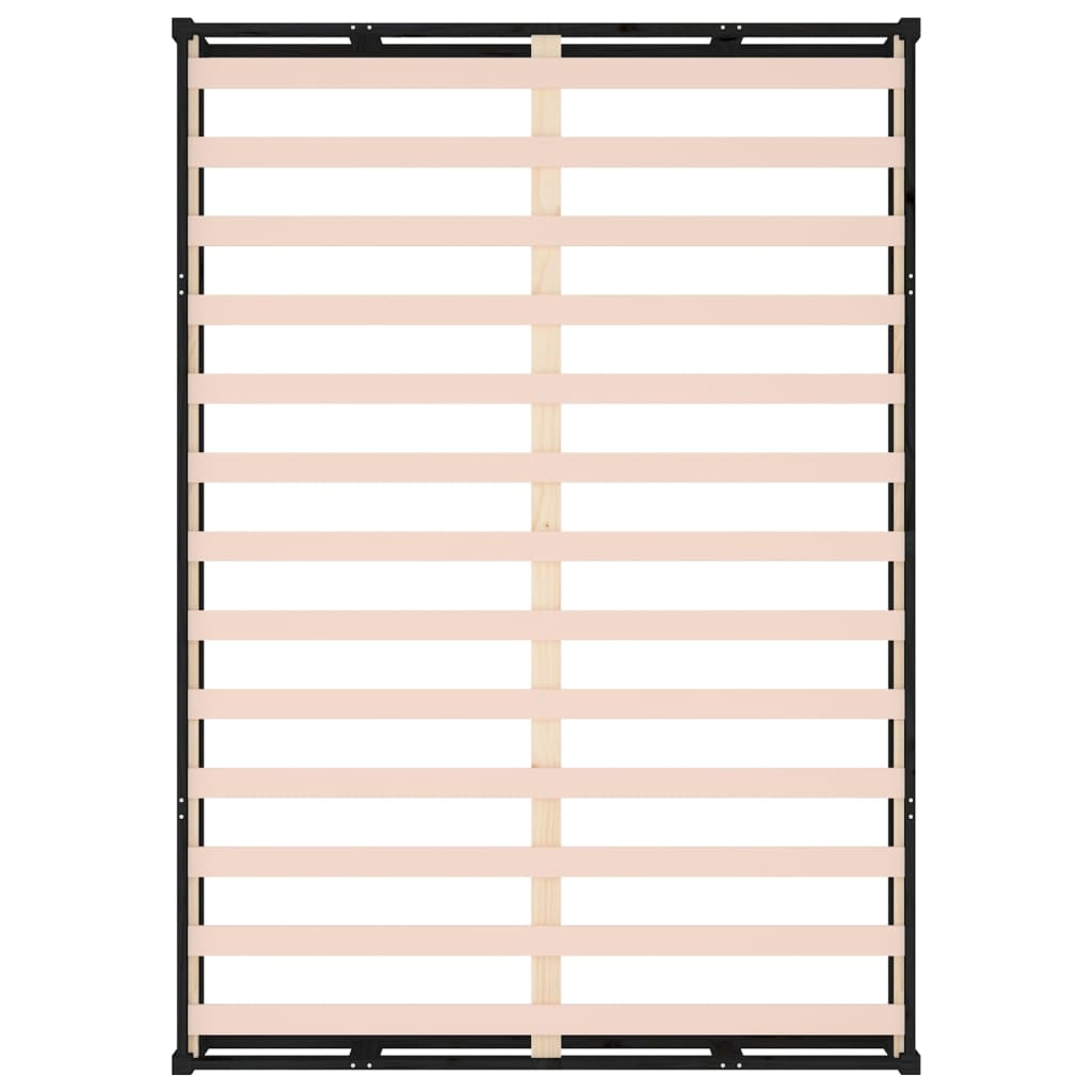 Cadre de lit sans matelas noir 180x200 cm bois massif - XIOS
