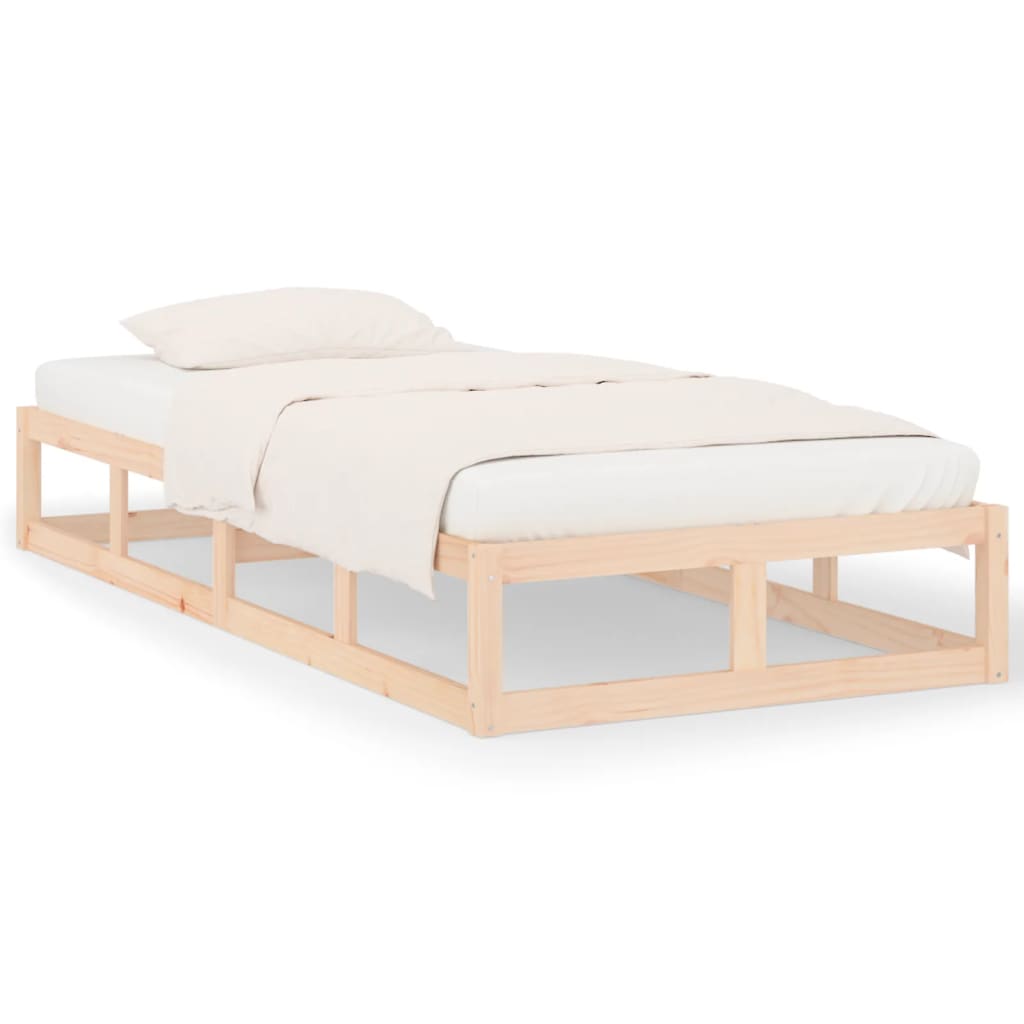 Cadre de lit sans matelas 75x190 cm bois massif - XIOS