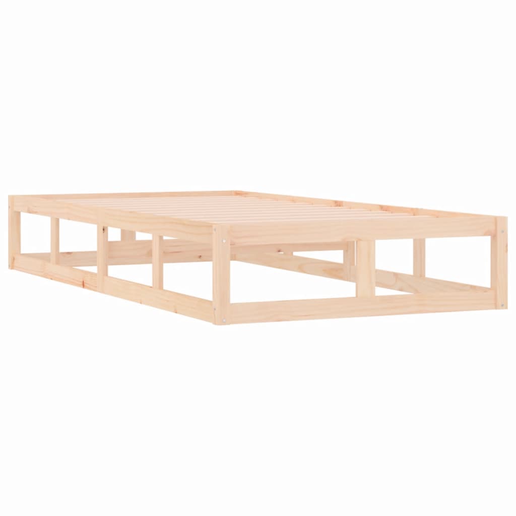 Cadre de lit sans matelas 75x190 cm bois massif - XIOS