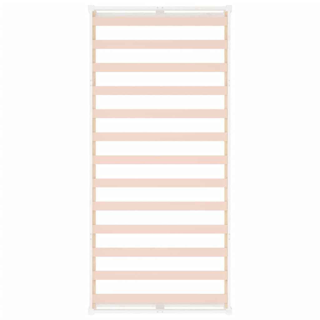 Cadre de lit sans matelas blanc 75x190 cm bois massif - XIOS