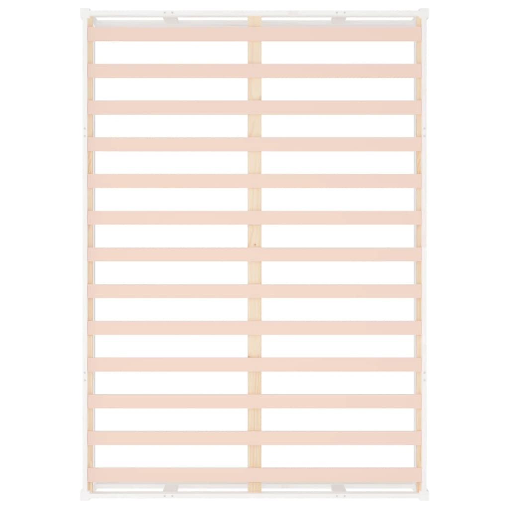 Cadre de lit sans matelas blanc 135x190 cm bois massif - XIOS
