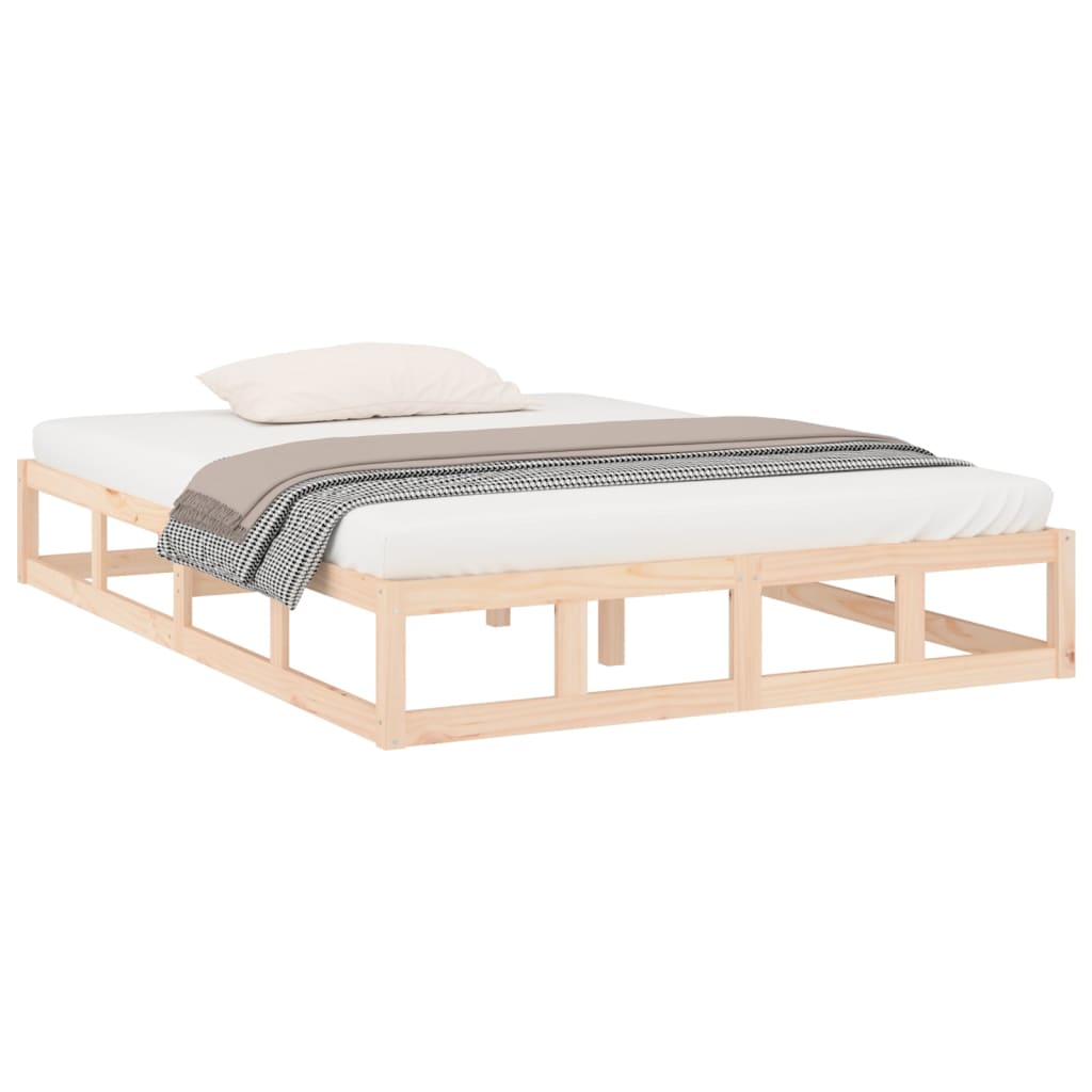 Cadre de lit sans matelas 140x190 cm bois massif - XIOS
