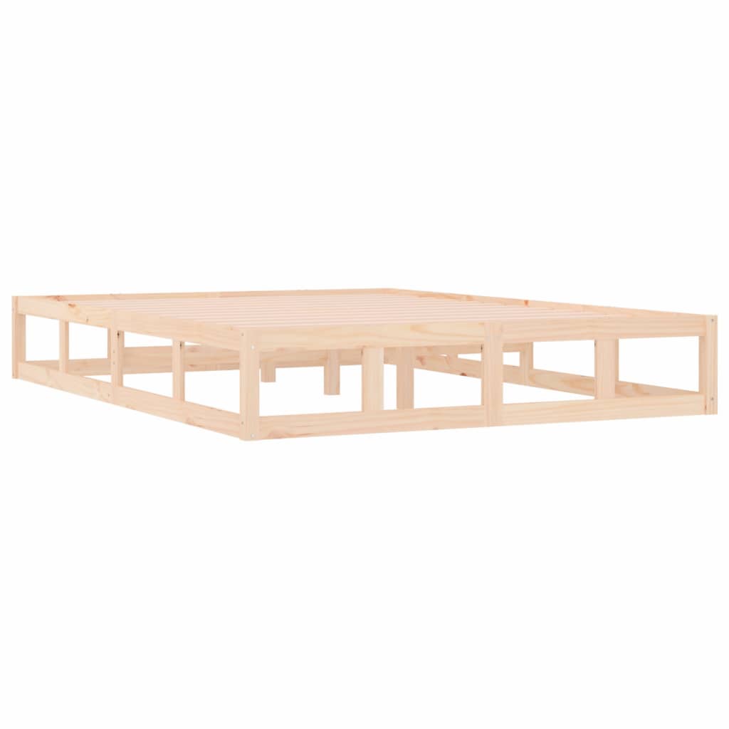 Cadre de lit sans matelas 140x190 cm bois massif - XIOS