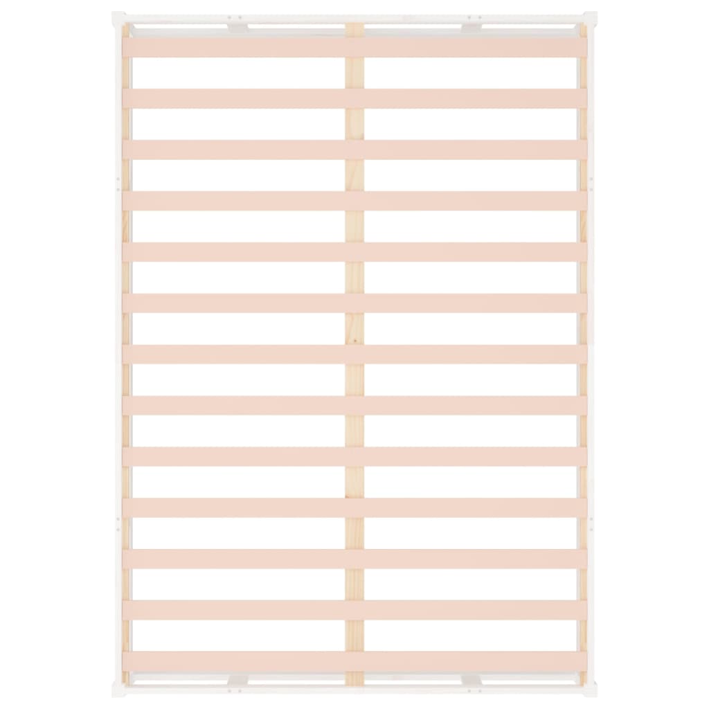 Cadre de lit sans matelas blanc 140x190 cm bois massif - XIOS