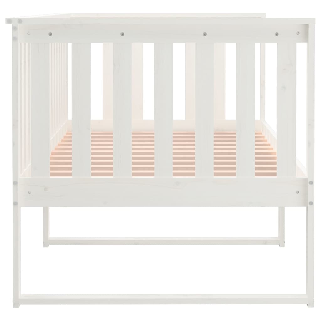 Lit de jour sans matelas blanc 90x200 cm bois de pin massif - XIOS
