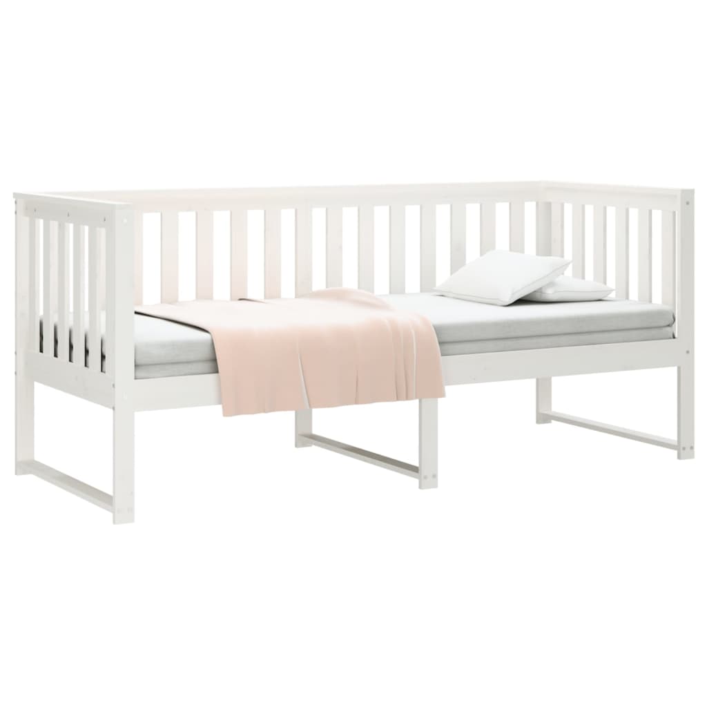 Lit de jour sans matelas blanc 80x200 cm bois de pin massif - XIOS