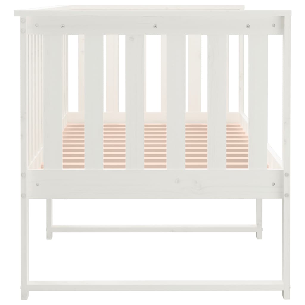 Lit de jour sans matelas blanc 80x200 cm bois de pin massif - XIOS