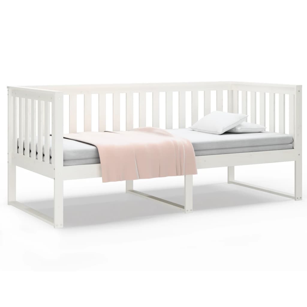 Lit de jour sans matelas blanc 100x200 cm bois de pin massif - XIOS