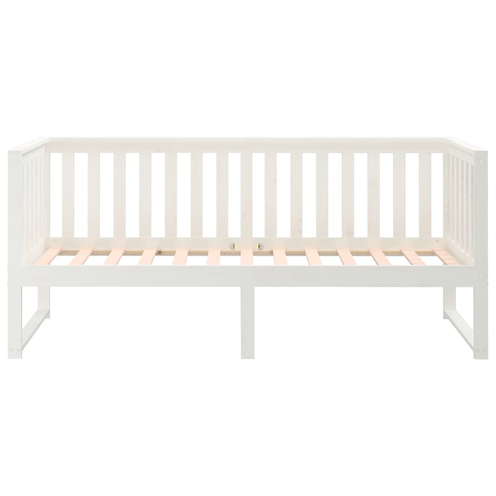 Lit de jour sans matelas blanc 75x190 cm bois de pin massif - XIOS