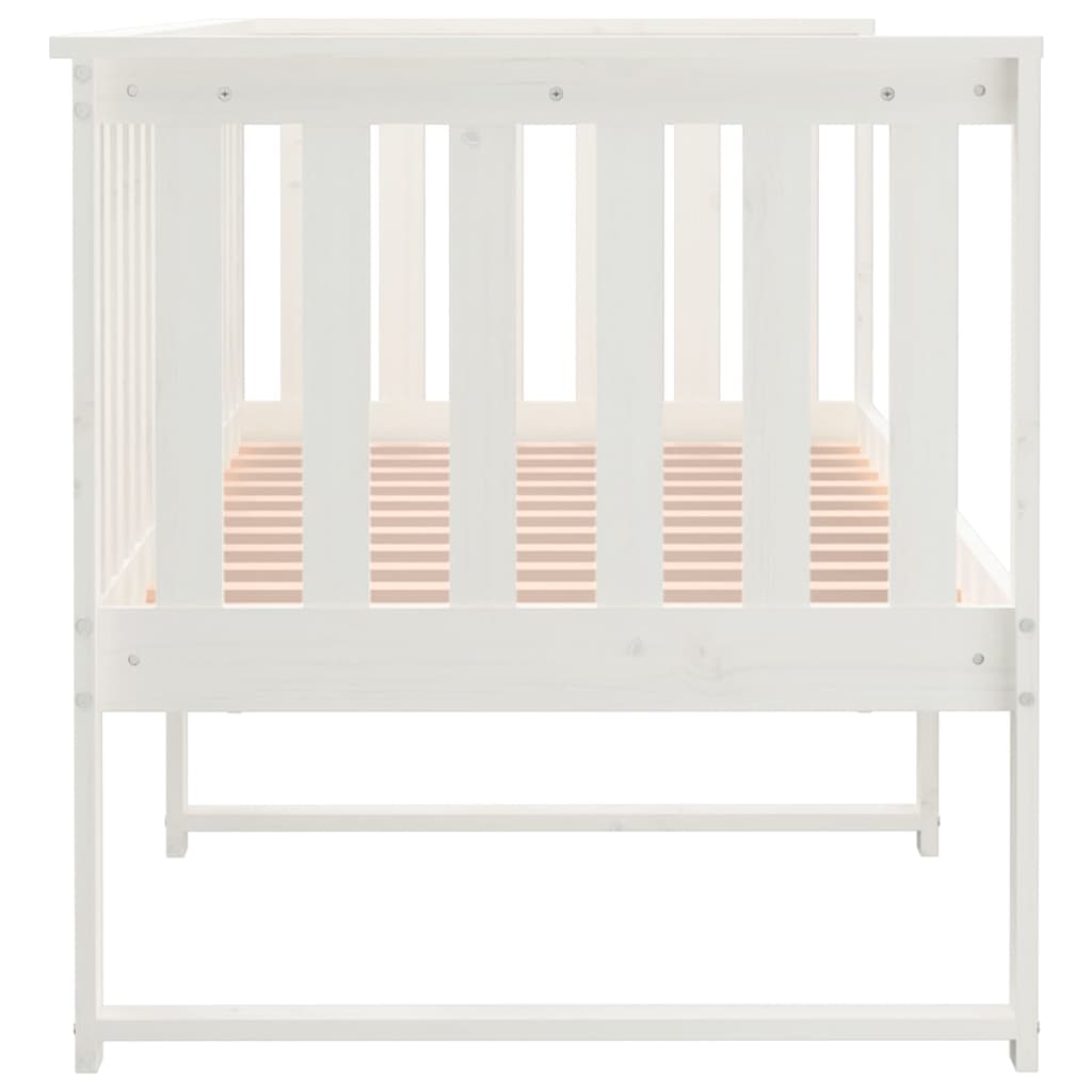 Lit de jour sans matelas blanc 75x190 cm bois de pin massif - XIOS