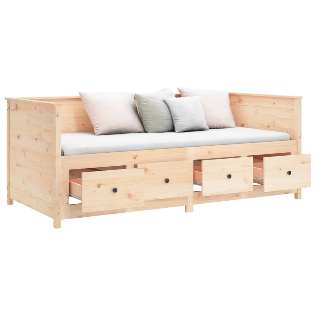 Lit de jour sans matelas 90x190 cm bois de pin massif - XIOS