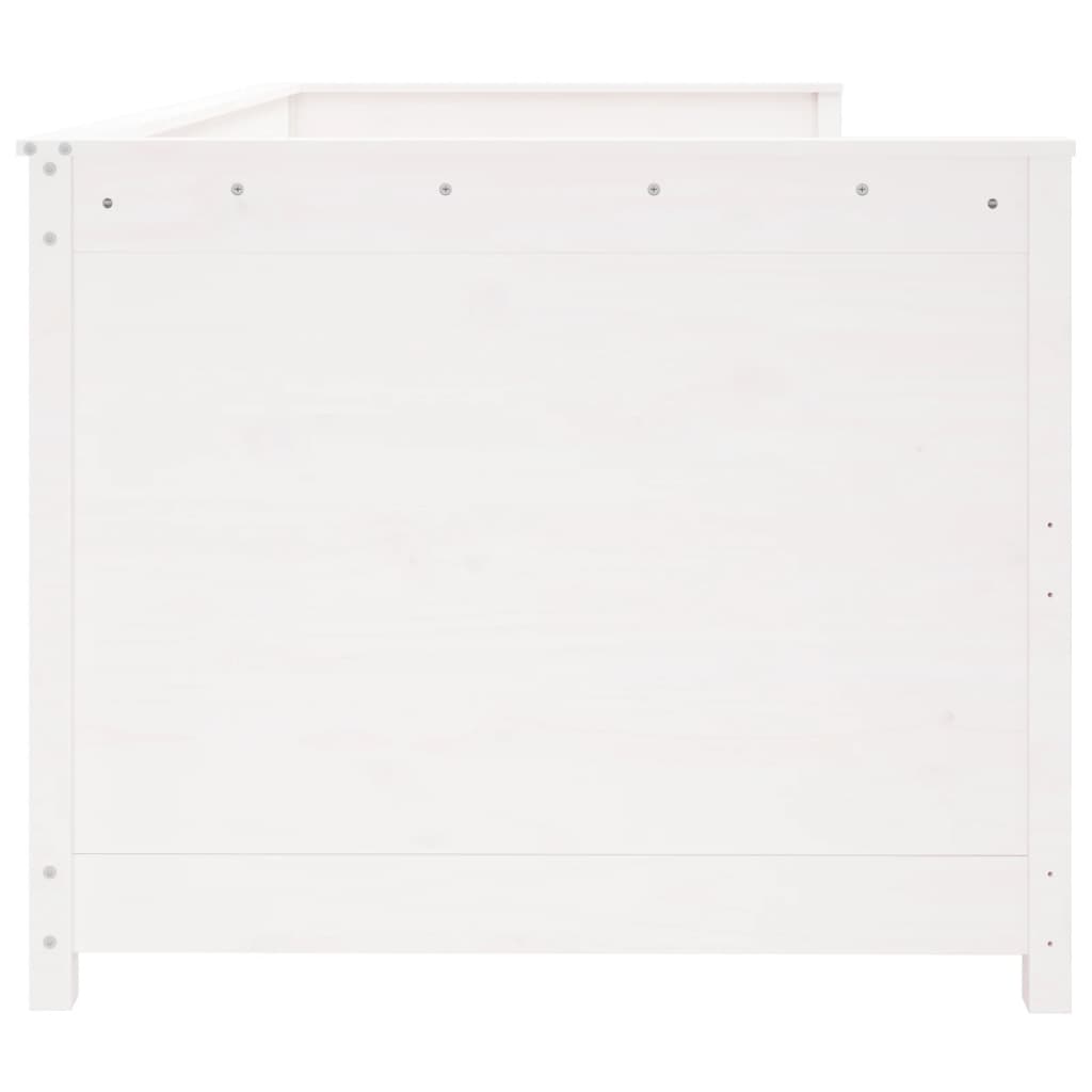 Lit de jour sans matelas blanc 90x190 cm bois de pin massif - XIOS