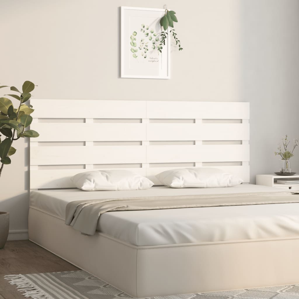 Tête de lit Blanc 140x3x80 cm Bois massif de pin - XIOS