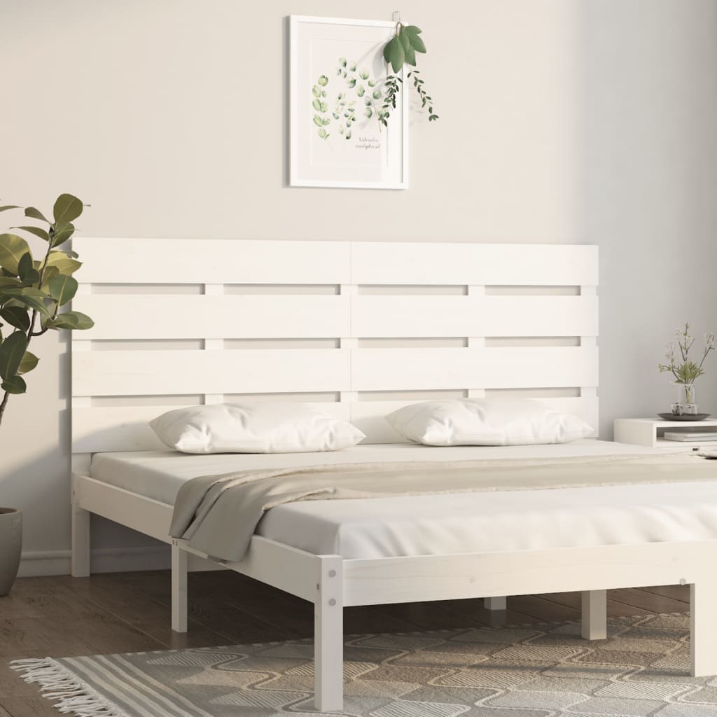 Tête de lit Blanc 150x3x80 cm Bois massif de pin - XIOS