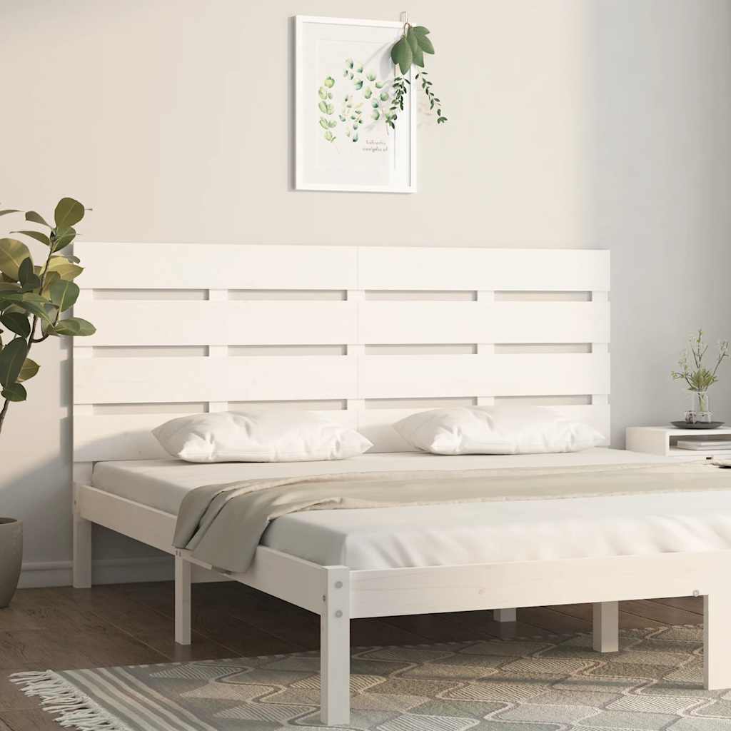 Tête de lit Blanc 180x3x80 cm Bois massif de pin - XIOS