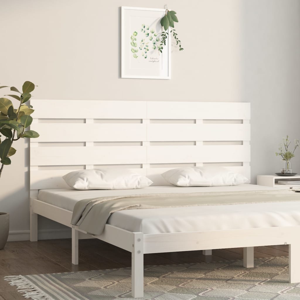 Tête de lit Blanc 135x3x80 cm Bois massif de pin - XIOS